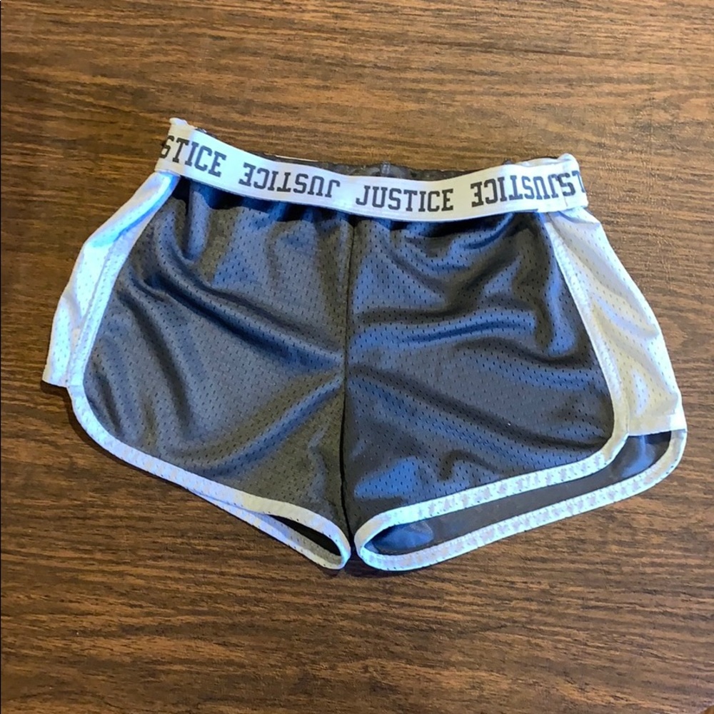 Justice Active logo dolphin style shorts size 10